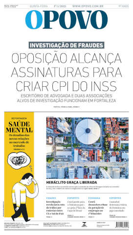 Capa do jornal de hoje