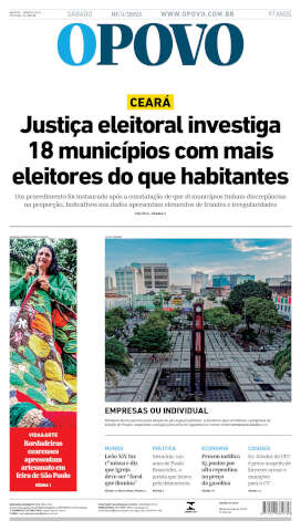 Capa do jornal de hoje