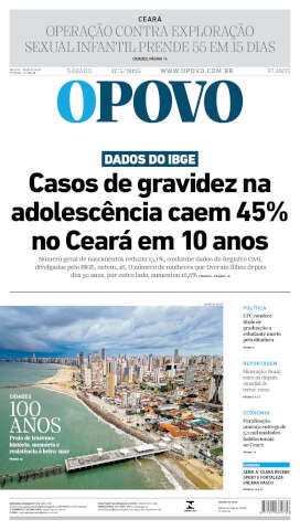 Capa do jornal de hoje