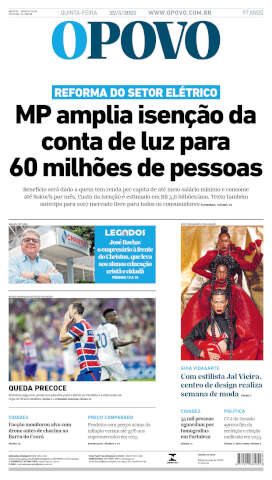 Capa do jornal de hoje