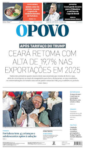 Capa do jornal de hoje