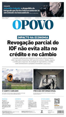 Capa do jornal de hoje