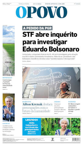 Capa do jornal de hoje