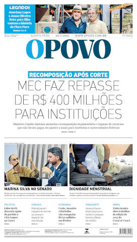 Capa do jornal de hoje