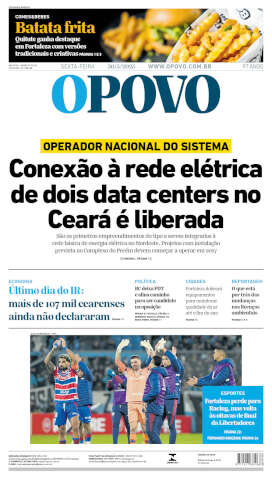 Capa do jornal de hoje
