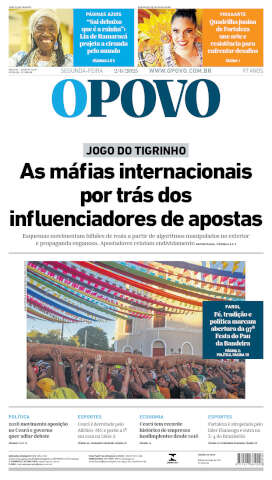 Capa do jornal de hoje