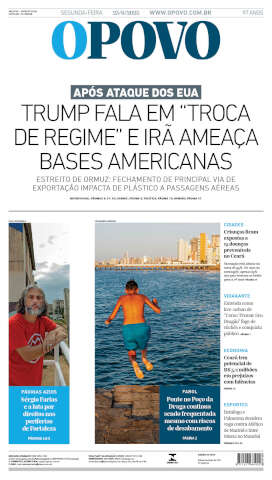 Capa do jornal de hoje