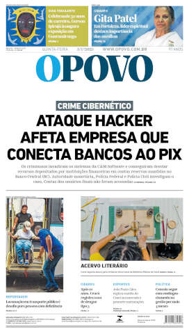 Capa do jornal de hoje