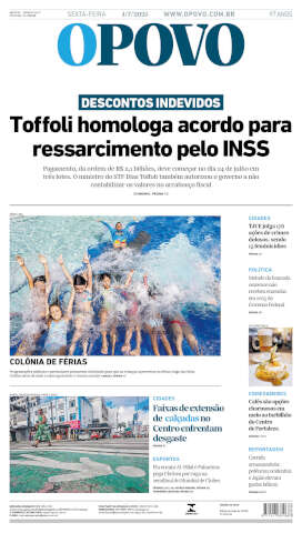 Capa do jornal de hoje