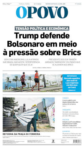 Capa do jornal de hoje