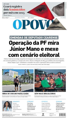 Capa do jornal de hoje