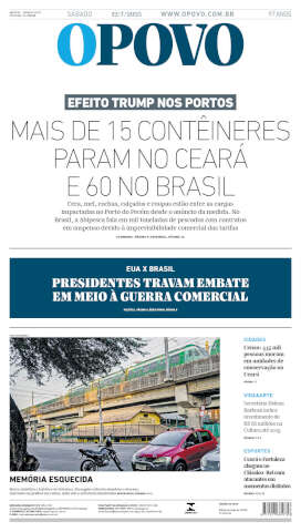 Capa do jornal de hoje