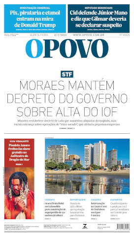 Capa do jornal de hoje