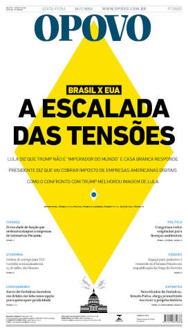 Capa do jornal de hoje