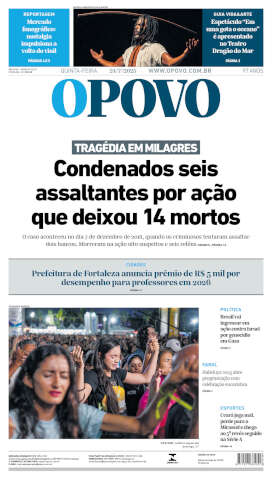 Capa do jornal de hoje