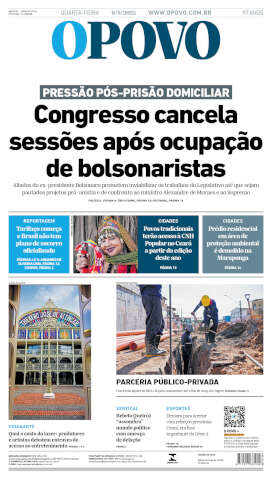 Capa do jornal de hoje
