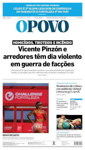 Capa do jornal de hoje