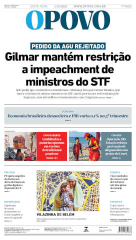 Capa do jornal de hoje
