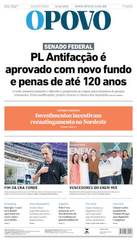 Capa do jornal de hoje