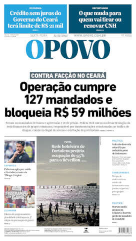 Capa do jornal de hoje