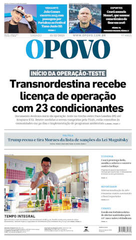 Capa do jornal de hoje