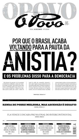 Capa do jornal de hoje