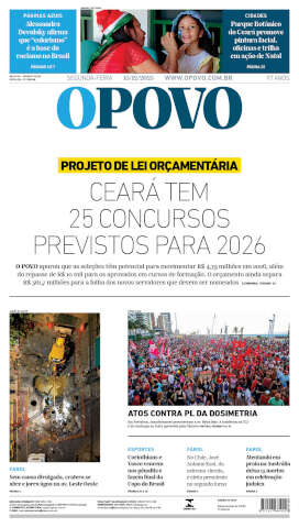 Capa do jornal de hoje