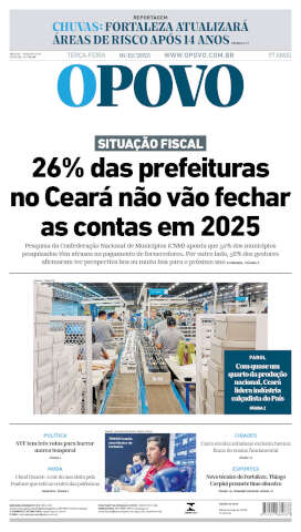 Capa do jornal de hoje