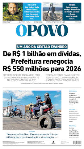 Capa do jornal de hoje