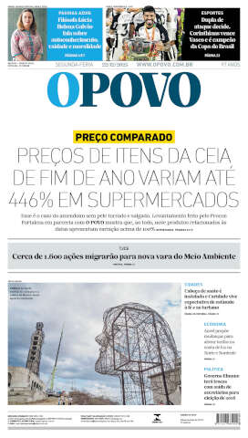Capa do jornal de hoje