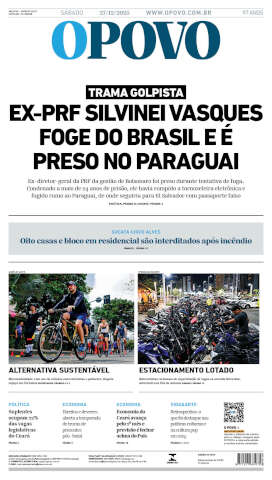 Capa do jornal de hoje