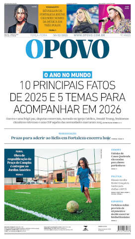 Capa do jornal de hoje