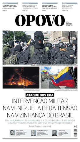 Capa do jornal de hoje