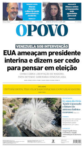 Capa do jornal de hoje