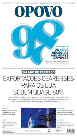 Capa do jornal de hoje