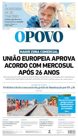 Capa do jornal de hoje