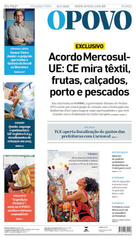 Capa do jornal de hoje
