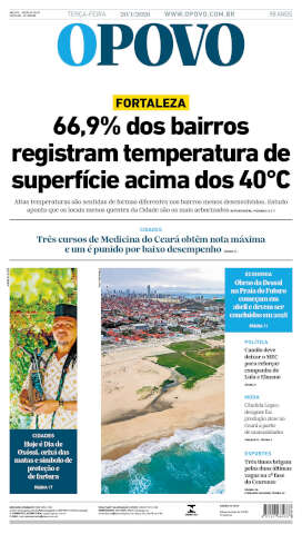 Capa do jornal de hoje