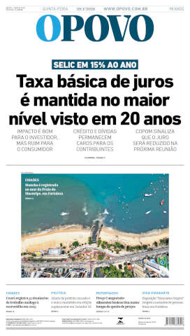 Capa do jornal de hoje