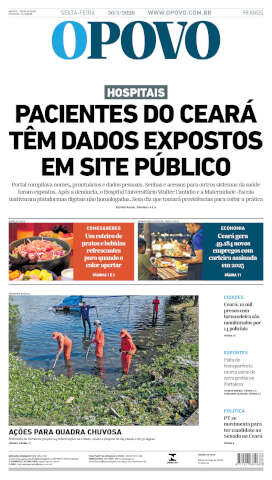 Capa do jornal de hoje