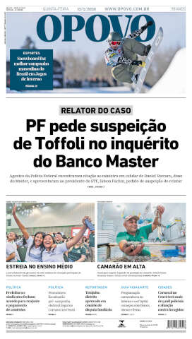 Capa do jornal de hoje